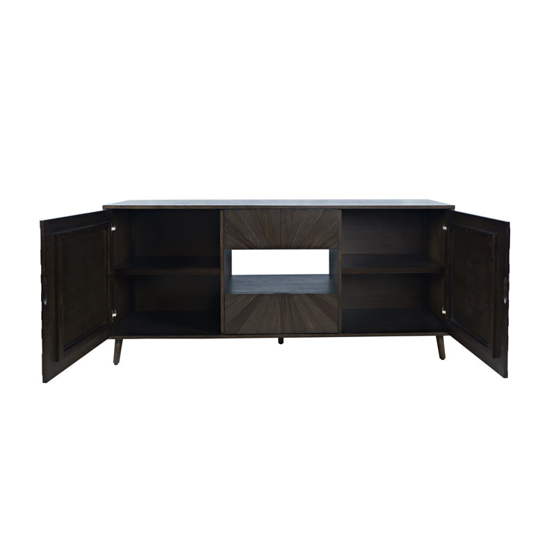 Armoire de rangement Sylmar Fann, Bois brun foncé, L 70 po x P 18 po