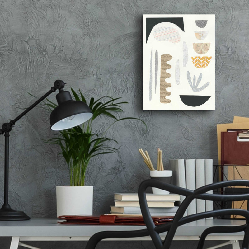 «Mixed Shapes IV» par Courtney Prahl, art mural en verre acrylique, H 16 po x l 12 po x P 0,13 po
