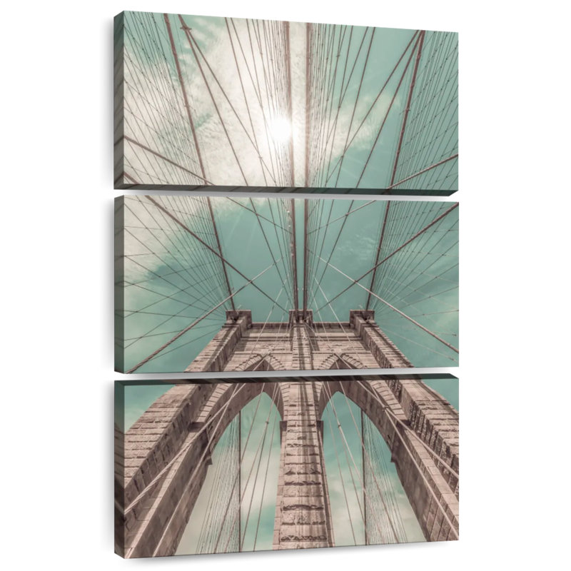 Lilie rétro pont de Brooklyn, H 45 po x l 28 po