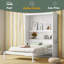 Lit escamotable double pleine grandeur avec tablettes