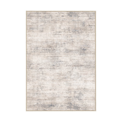 Asher Modern Abstract Machine Washable Area Rug With Non-Slip Backing