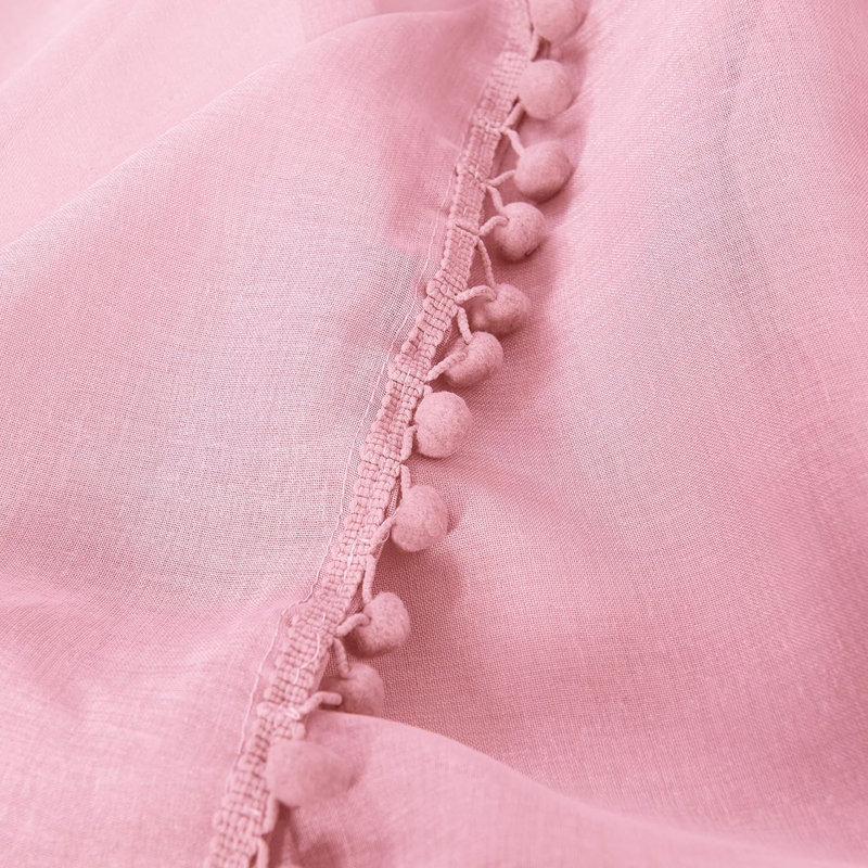 Aeian Semi Sheer Curtain Pair, 60" W x 84" L, Rose