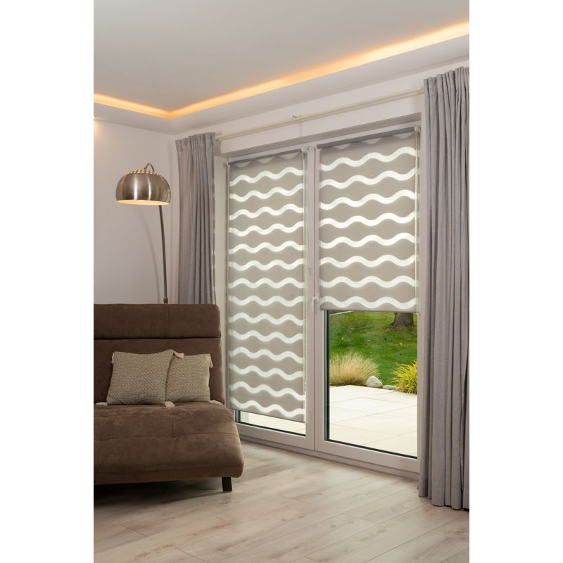 Semi Sheer Roll-Up Shade, 110 W x 150 L cm, Gray