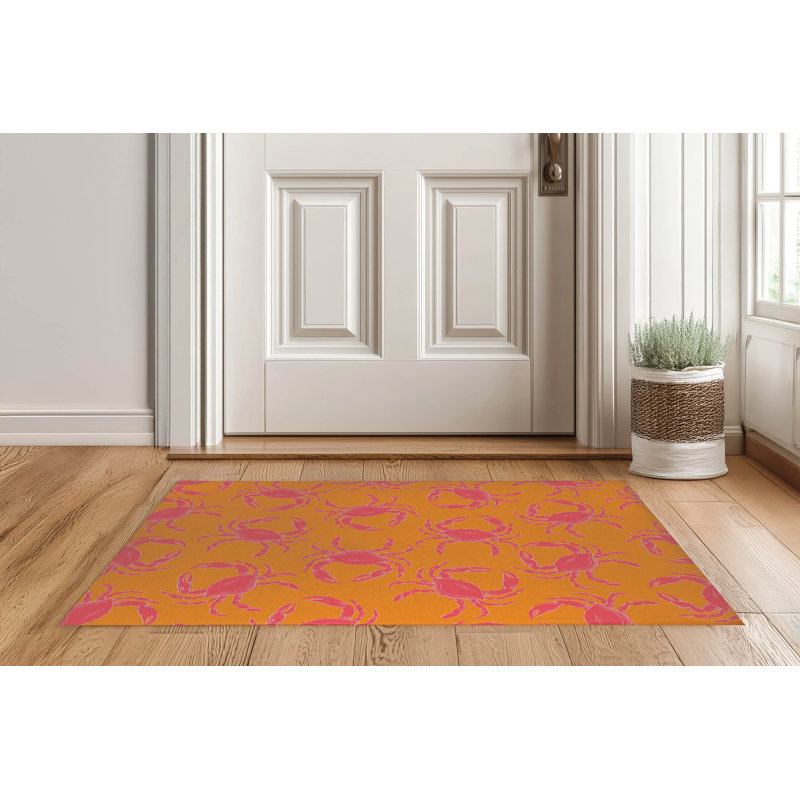 Paillasson Crabby, L 48 po x L 72 po, Orange