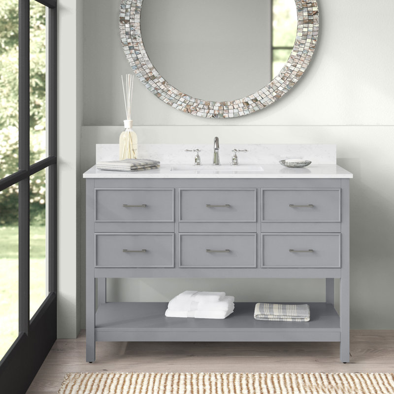 Ensemble de meuble-lavabo simple 48 po Sinclaire, Gris