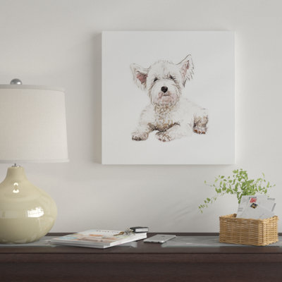«West Highland White Terrier Puppy», reproduction sur toile tendue