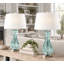 Lampe de table moderne en verre côtier de 25,5 po avec base chromée Ursuline pour le salon et la chambre à coucher-1377382683