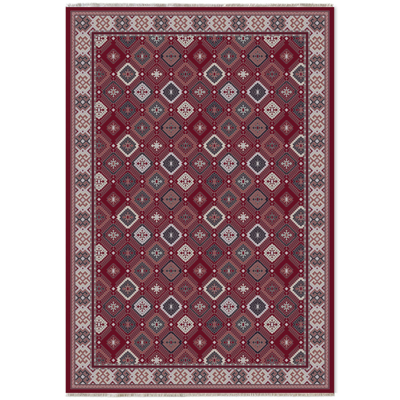 Tapis rectangulaire avec envers antidérapant Wyonnia, Tapis de couloir 2 pi 8 po x 8 pi 3 po