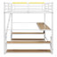 Lit mezzanine en métal avec bureau, tablettes de rangement et station de charge-1534708535