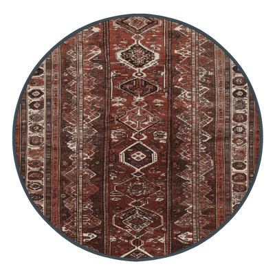 Tapis persan noir lavable à la machine