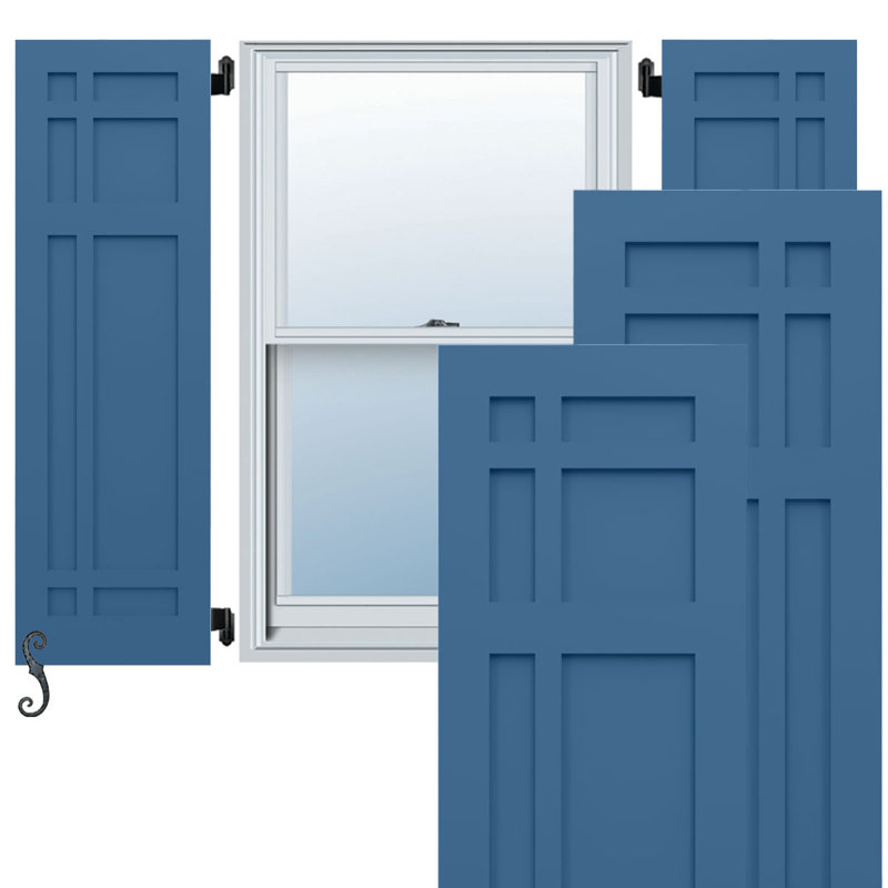 Volets EnduraCore Composite San Juan Capistrano, L 15 po, H 60 po, Bleu séjour