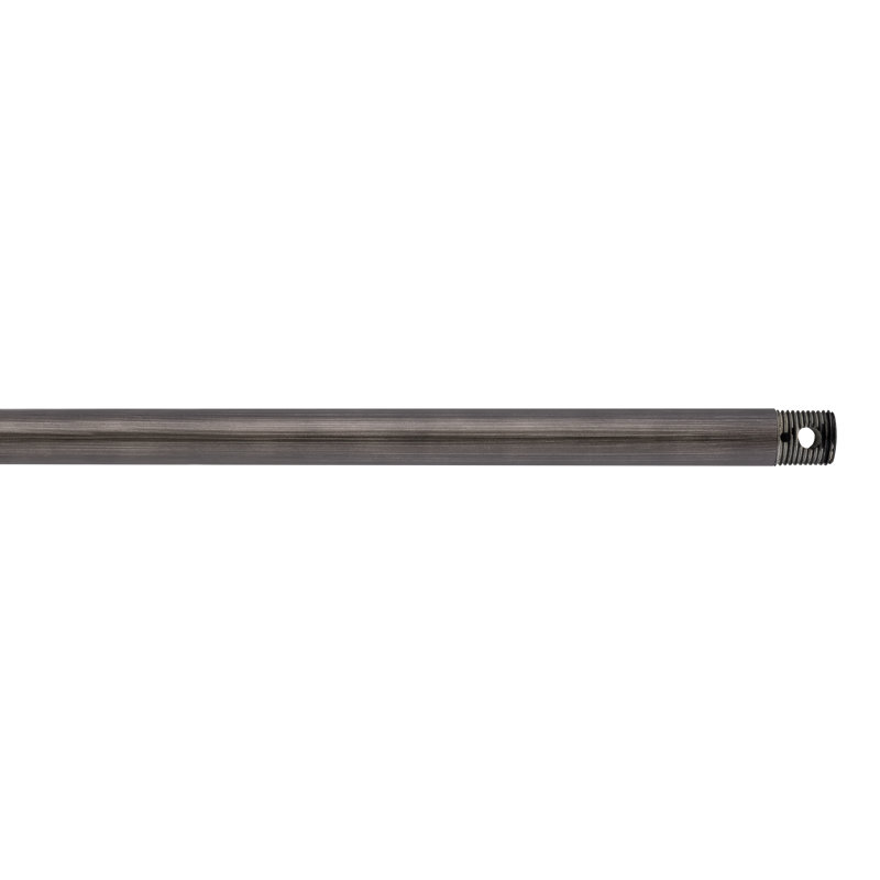 Visual Comfort Fan 12" long 1/2" diameter threaded ceiling fan extension downrod in Aged Pewter finish, Aged Pewter