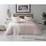 Ensemble de housse de couette en microfibre lavée et plissée très douce