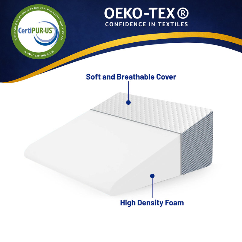 Ballville Bed Wedge Pillow Foam with Cover, Anti Snoring, Multi-Purpose, Comfortable, Legs, and Back Support