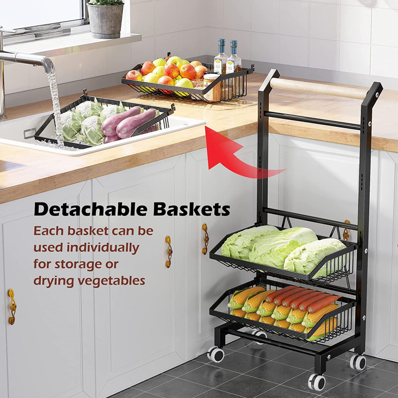 35.43'' H x 15'' W Utility Cart with Wheels
