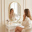 Glass D-Shaped Wall Full Length Mirror