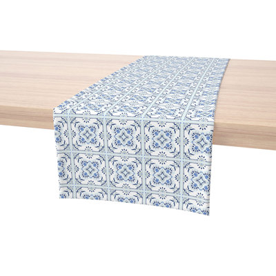 Rectangular Geometric Cotton Twill Table Runner