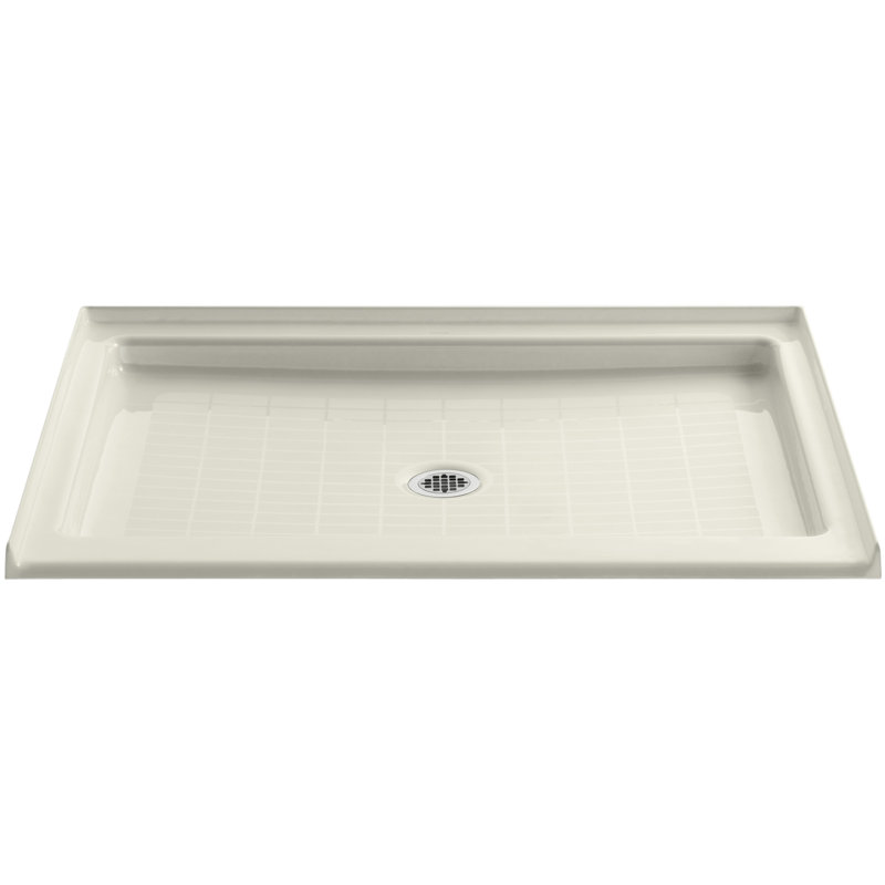 Purist 48" W x 36" D Cast Iron Shower Base, Biscuit