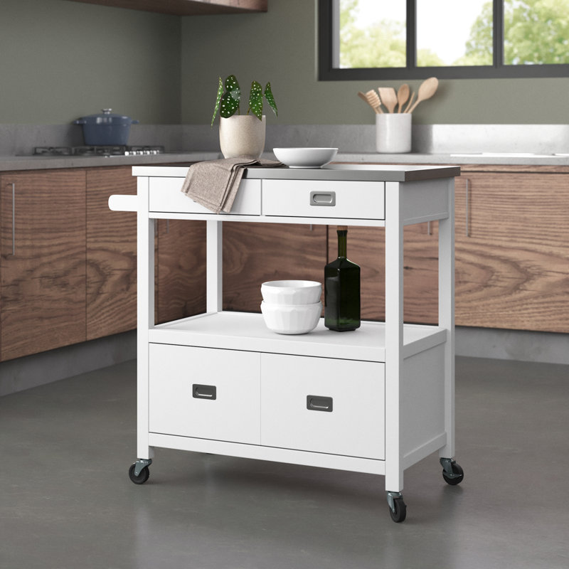 Wade Logan® Amryis Metal Kitchen Cart & Reviews | Wayfair