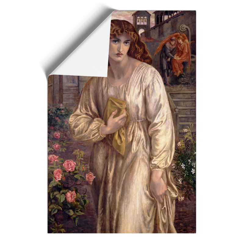 Salutation of Beatrice by Dante Gabriel Rossetti - Frameless Print, 42cm H x 30cm W x 0.1cm D