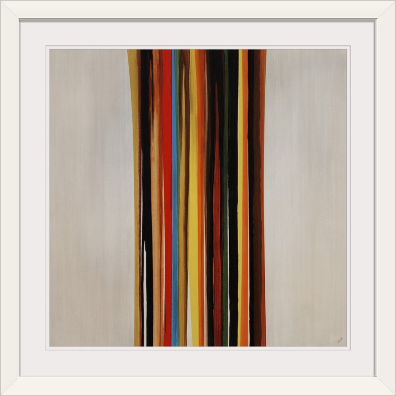 « rayures et des juteux », impression, H 38 po x l 38 po x P 1 po, Cadre blanc