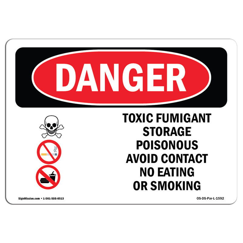 Signe de danger, H 12 po x l 18 po x P 0,1 po