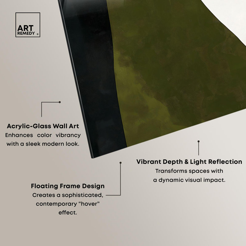 Impression sur acrylique Olive Interplay III Living Room par Art Remedy, H 36 po x l 30 po