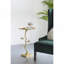 Table contemporaine en or brillant 16,9 x 16,9 x 28 po