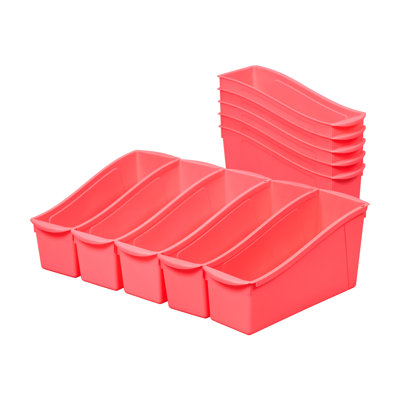  ECR4Kids Linking Plastic Storage Book Bin, Multipurpose Organization, 10-Piece