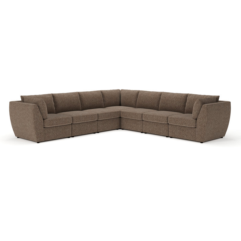 Caldwell 7-Piece Modular Upholstered Sectional, Valet Coffee