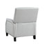 Confortable fauteuil inclinable à dossier poussoir gris, revêtement en chenille gris, fauteuil de salon 1 pièce en gris, structure en bois massif et contreplaqué