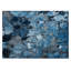 Tapis d'extérieur lavable abstrait bleu et gris 2 pi x 3 pi