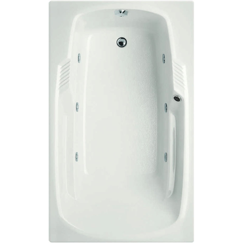 Isabella 66'' L Bathtub, White, Polished Chrome