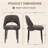Modern Upholstered Dining Chair with Curved Back & Metal Legs-716042677