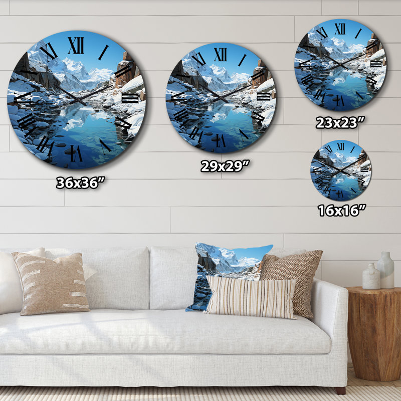 Horloge murale Clytee, H 23 po x l 23 po