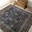 Hand-Knotted High-Quality Blue and Brown Area Rug