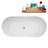 67" Streamline Soaking Freestanding Tub and Tray With Drain-101310200