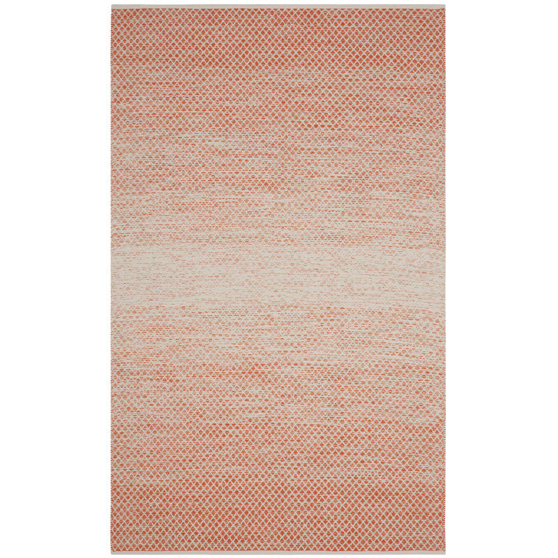 Aitken Hand Woven Cotton Geometric Rug, Rectangle 8' x 10'