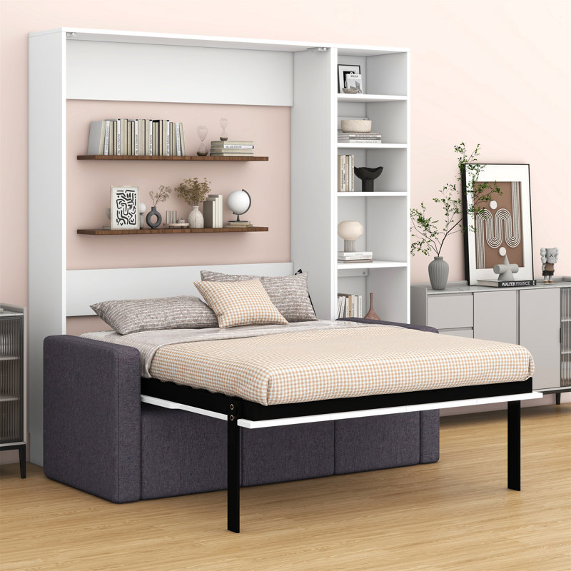 Murphy Bed Wall Bed With Sofa,With Shelves