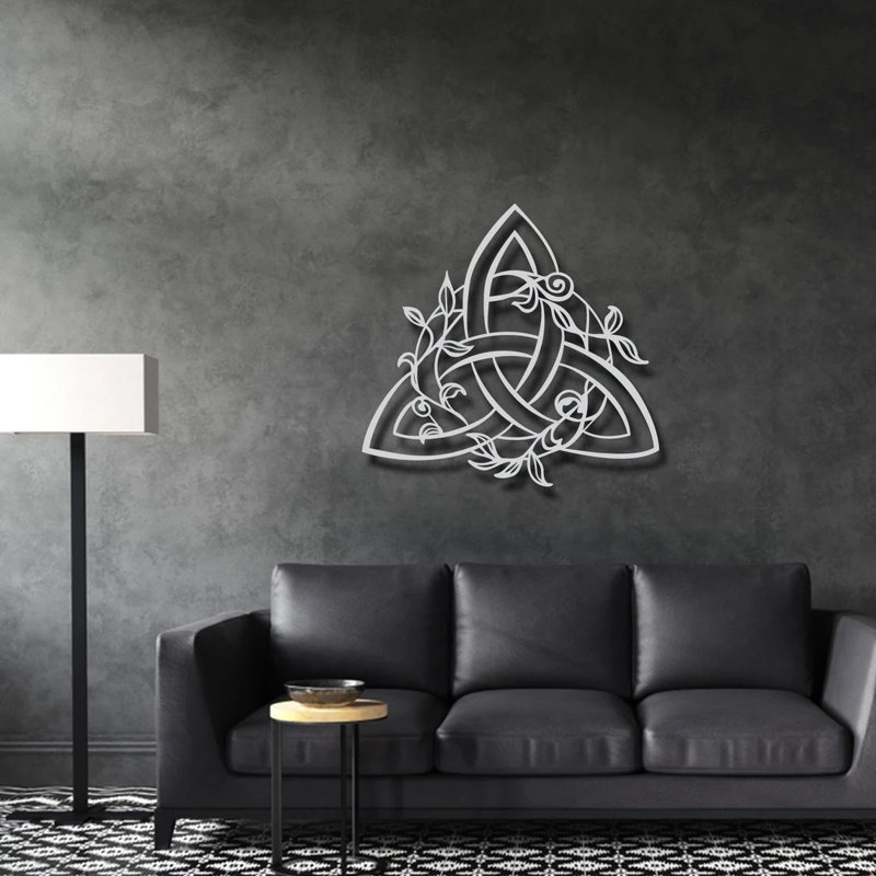 Celtic Knot Metal Wall Décor, White, 35cm H x 35cm W x 2cm D