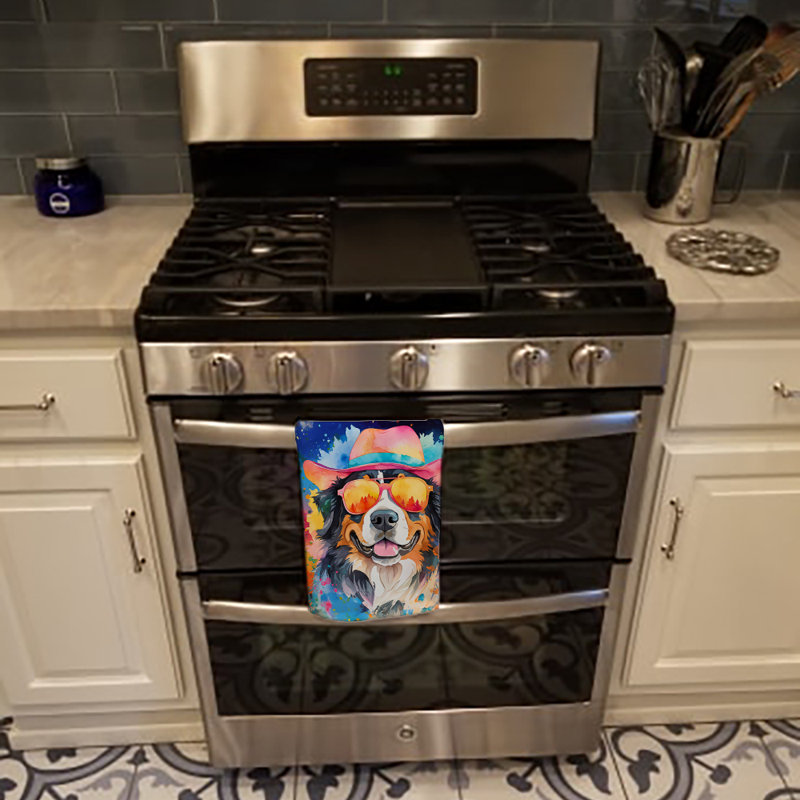 Serviette de cuisine bouvier bernois Hippie Dawg