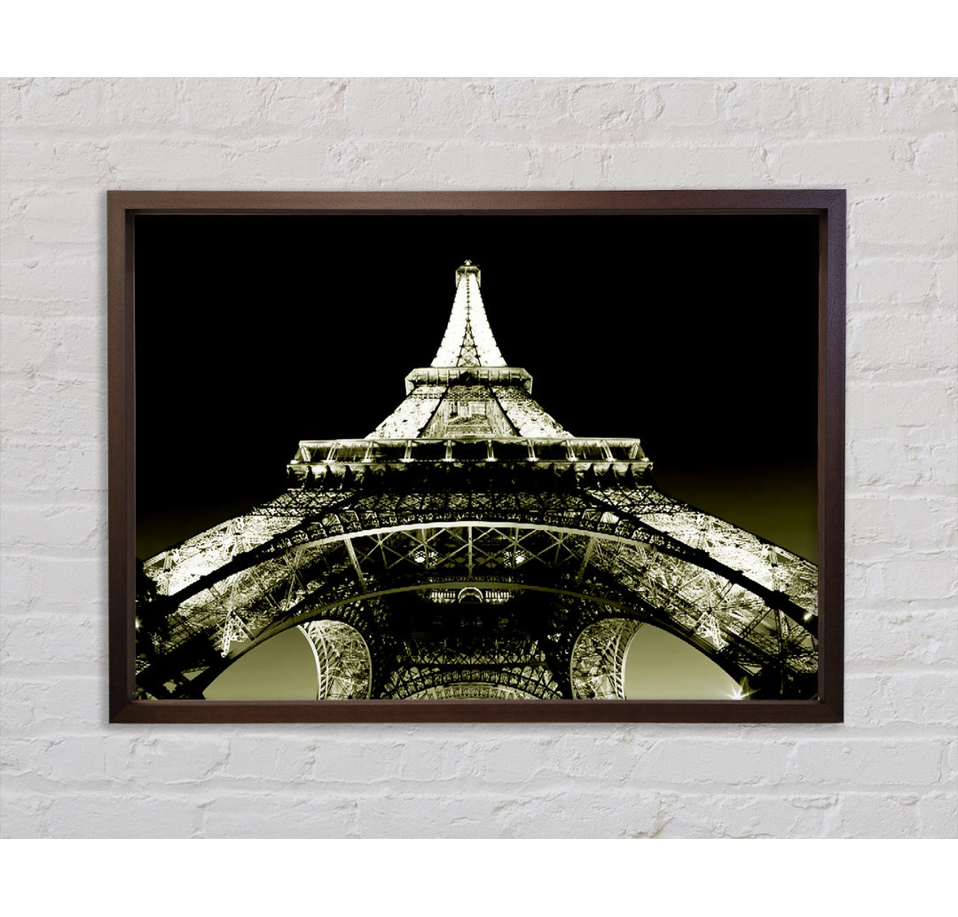 Under The Eiffel Tower Sepia - Einzelner Bilderrahmen Kunstdrucke auf Leinwand