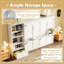 Grand lit escamotable avec compartiments de rangement à hauteur réglable et tablette, cadre de lit mural avec 1 tiroir, lit plateforme pliable multifonctionnel pour chambre à coucher, chambre d'amis-133422682