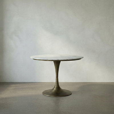 Joni Round Marble Top with Steel Base Dining Table