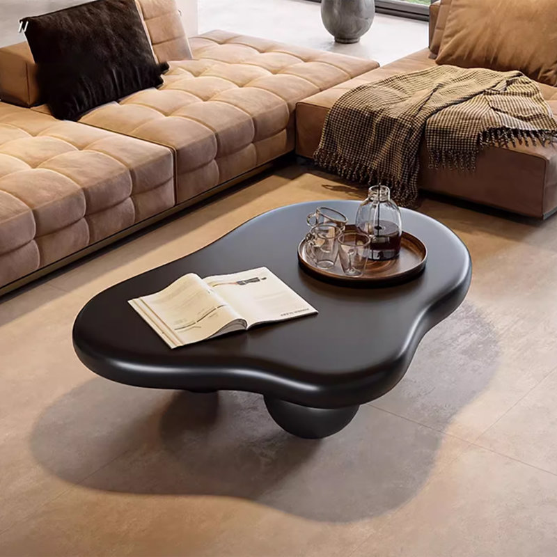 Khattab 51.2" Modern Three Legged Solid Wood Coffee Table
