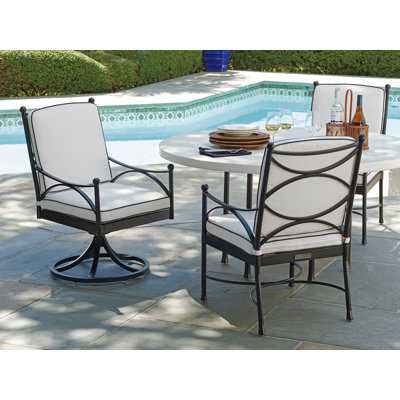 Pavlova Swivel Patio Dining Chair with Cushion