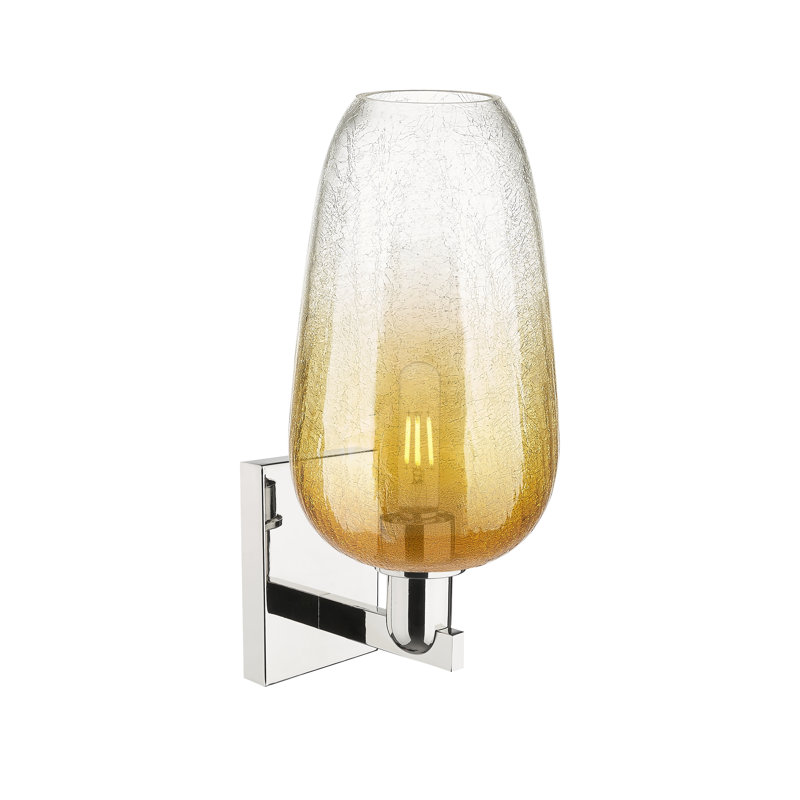 Kazmierski - Nickel satiné brossé - Applique murale, Clear / Polished Nickel