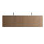 Capot - 5n 72 po X P 19,80 po P 20,00 po Meuble-lavabo mural H en bois naturel avec double lavabo blanc