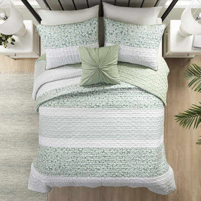 Courtepointe très grand / très grand lit - Shabby Chic, style Vermicelli Stitch Chic, 100% seersucker