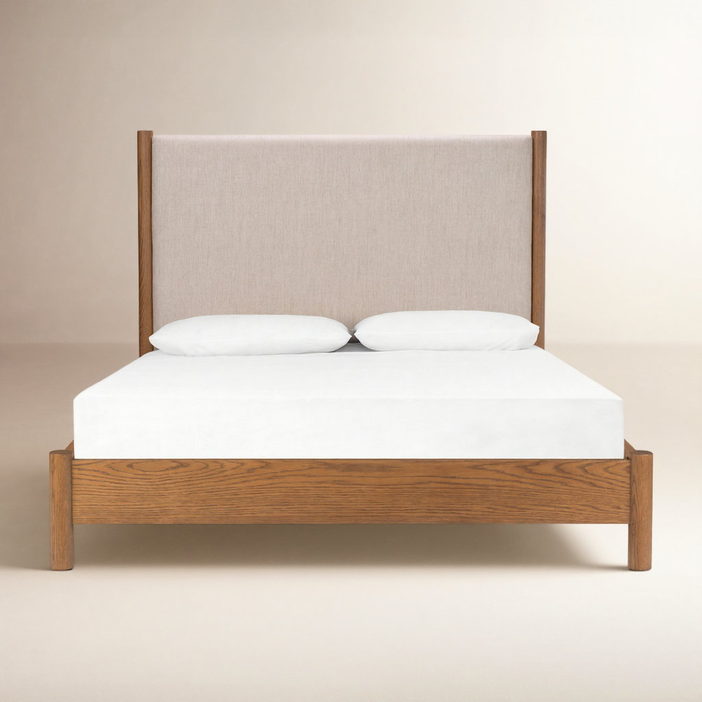 Linda Upholstered Bed, Queen, Essence Natural